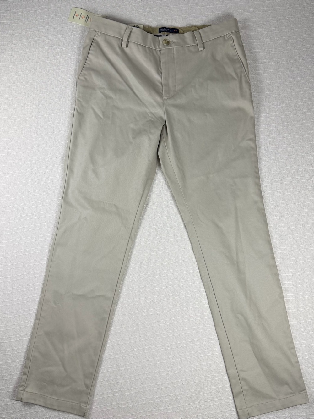 Dockers Signature Khaki Slim Fit Pants Men's 32x32 Beige Lux Cotton Stretch NWT⁠